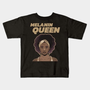 Melanin Queen - Black Girl Magic Kids T-Shirt
